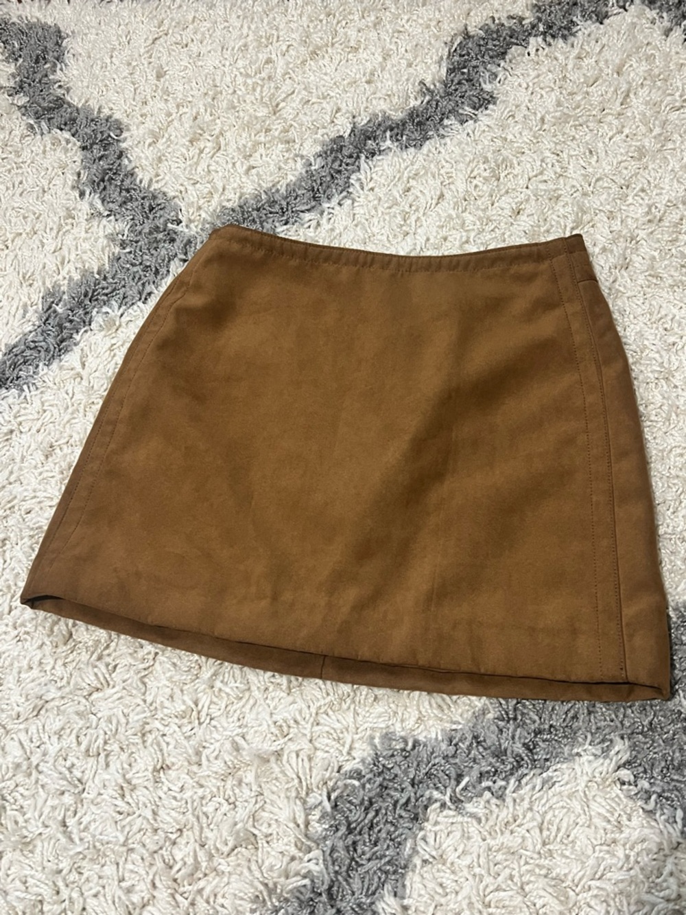 H&M Suede-Like Tan Mini Skirt